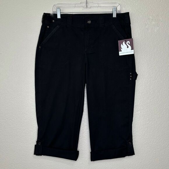 NWT Gloria Vanderbilt Black Studded Women’s Shorts - Picture 1 of 11